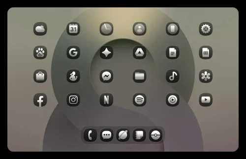 OneGlass (Dark) – Icon Pack