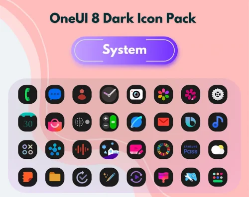 OneUI 8 Dark Icon Pack