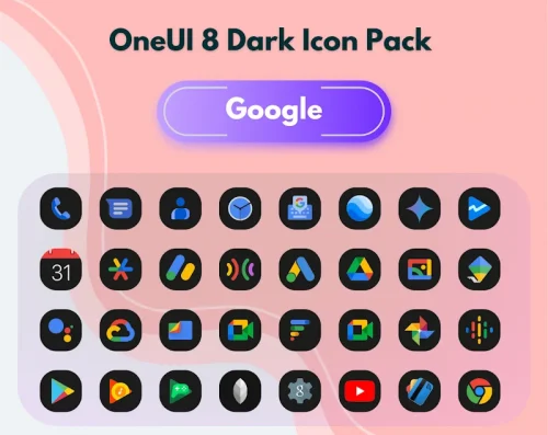 OneUI 8 Dark Icon Pack