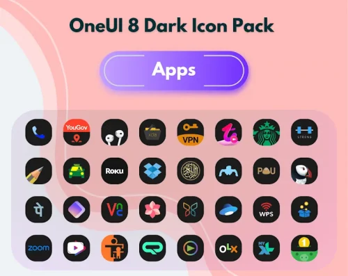 OneUI 8 Dark Icon Pack