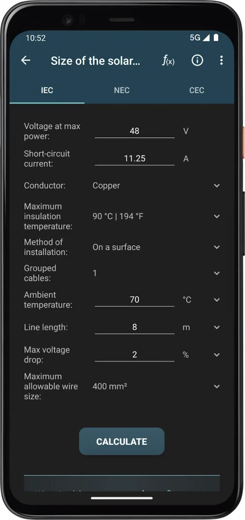 Photovoltaic Calculations