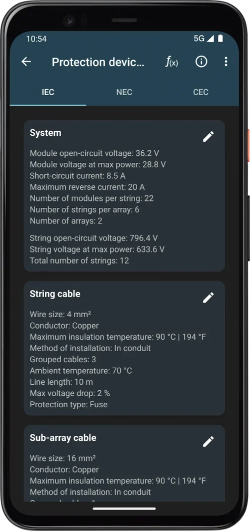 Photovoltaic Calculations