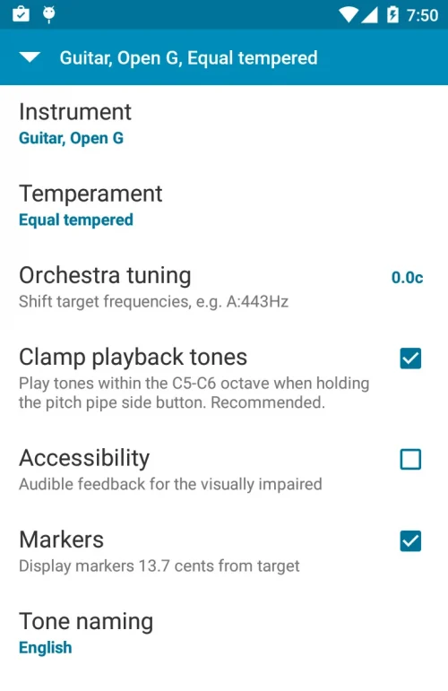 Tuner – gStrings