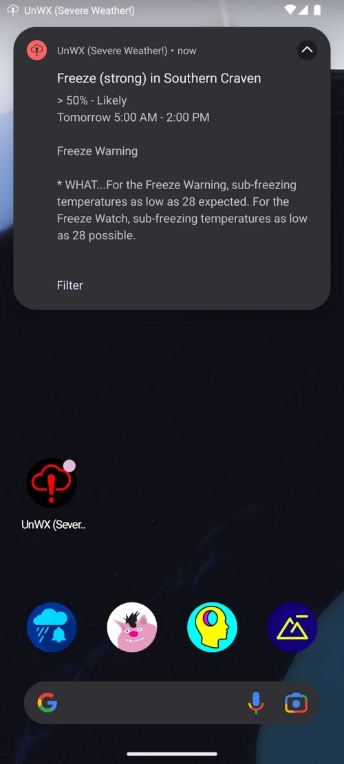UnWX (Severe Weather Alerts)
