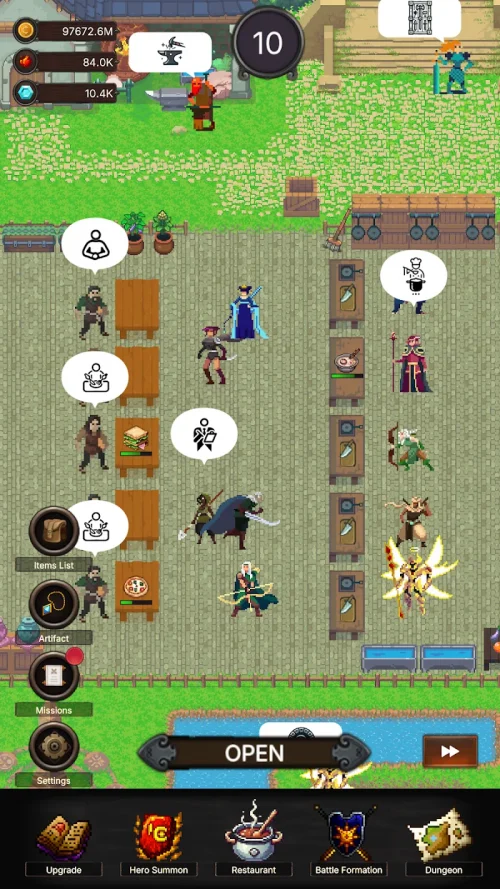 Wallside Restaurant: Idle RPG
