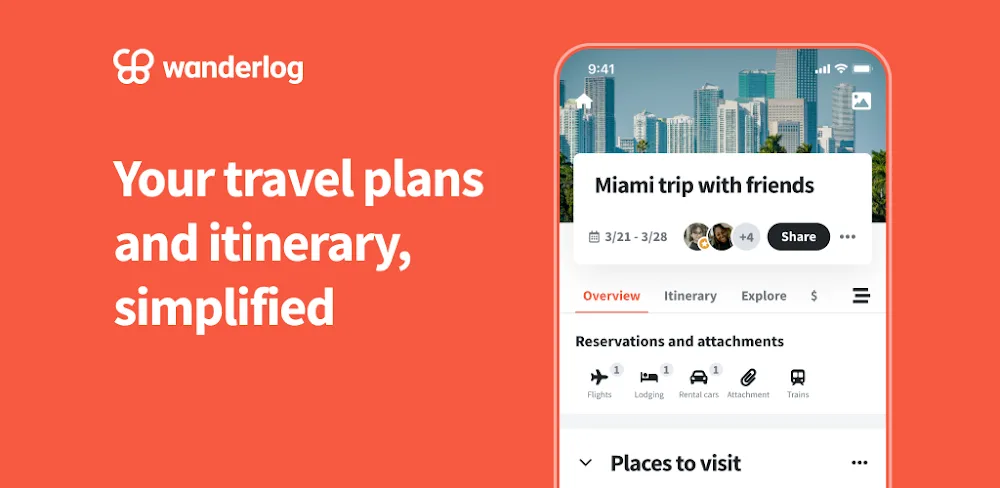Wanderlog – Trip Planner App