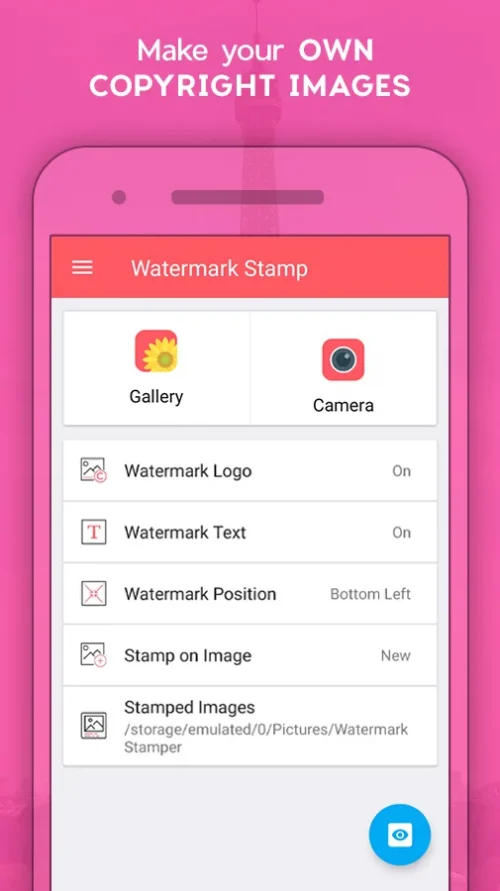 Watermark Stamp: Text on Photo