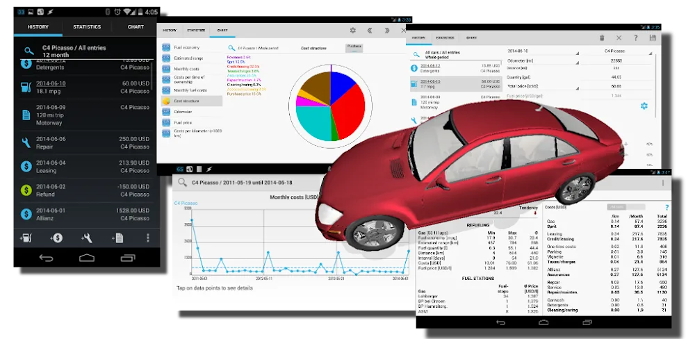 Car-costs and fuel log PRO