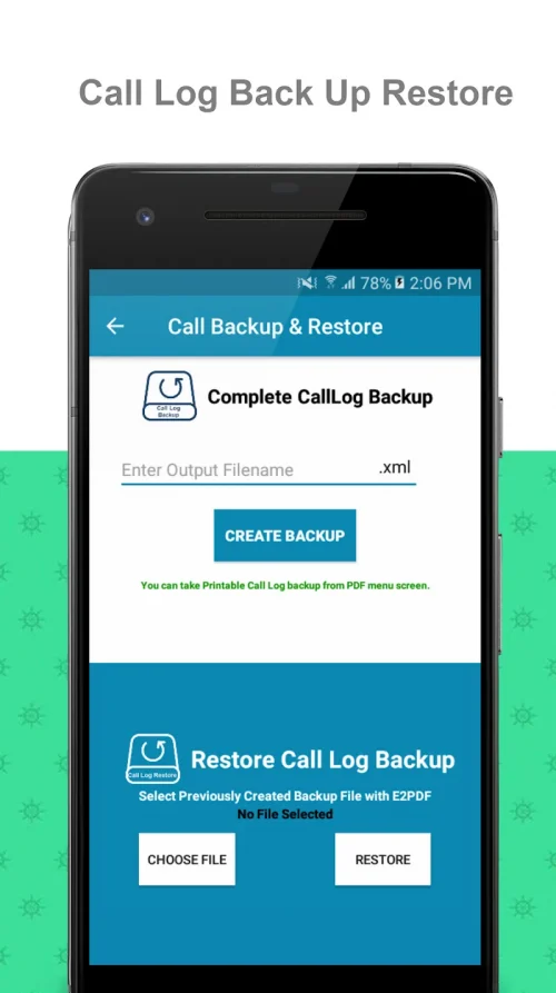 E2PDF SMS Call Backup Restore