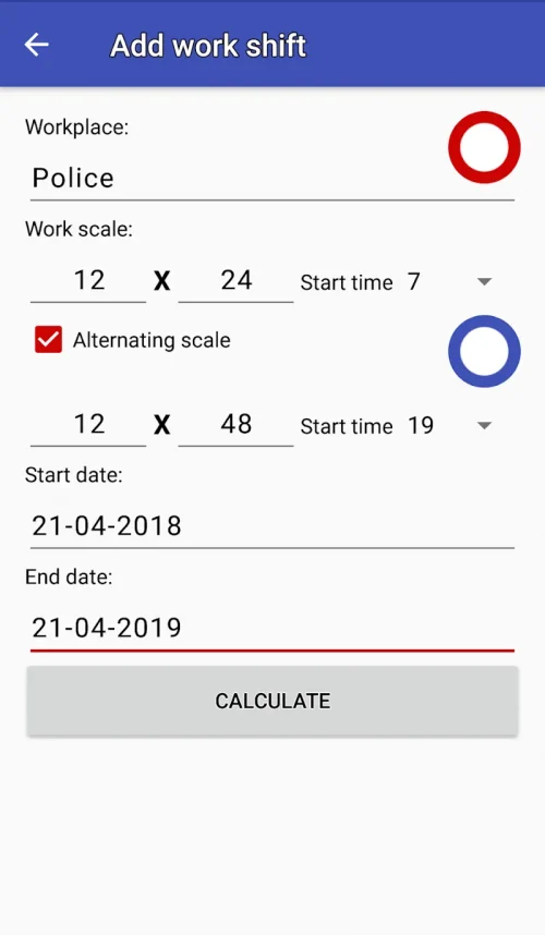 Easy work scheduling