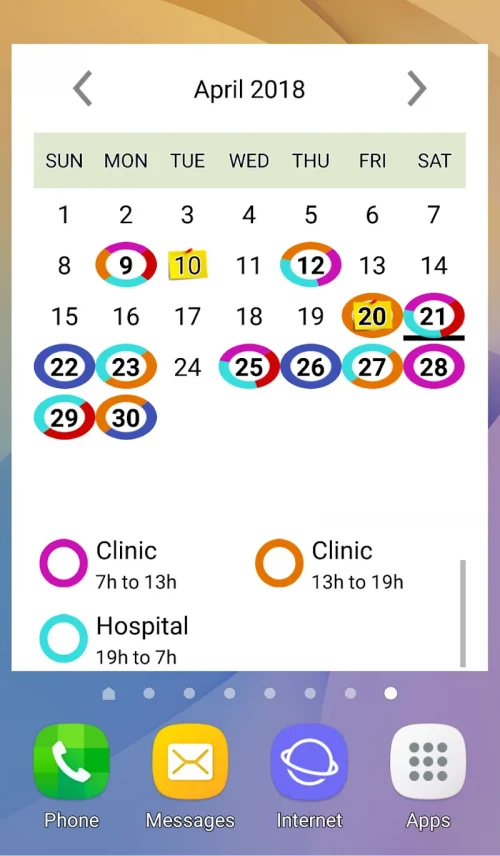Easy work scheduling