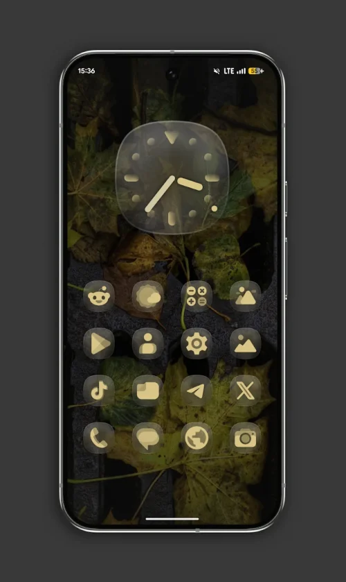 Glassy MaterialYou Icons
