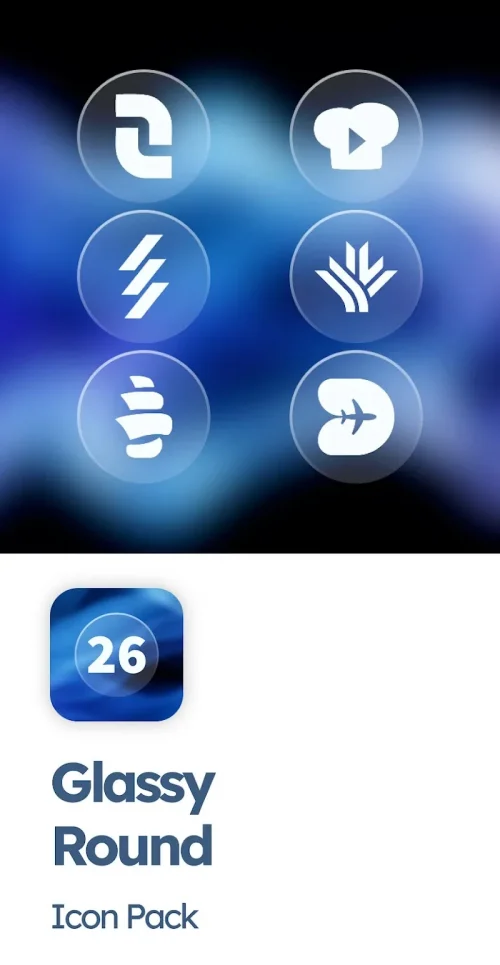 Glassy Round OS Icon Pack