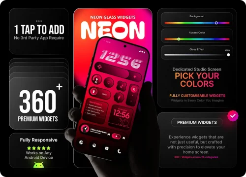 Neon Glass Widgets