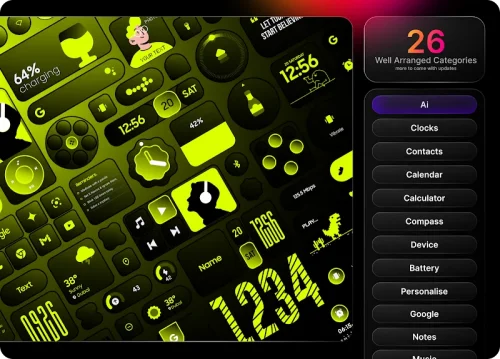 Neon Glass Widgets
