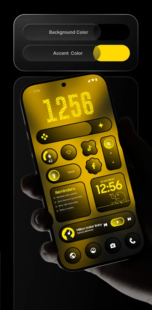 Neon Glass Widgets