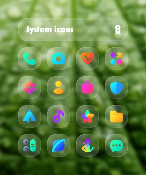 One UI Glass Color Icon Pack