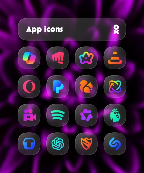 One UI Glass Color Icon Pack