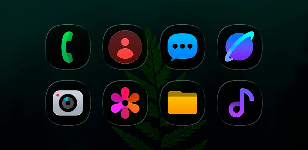 OneColor GlassDark – Icon Pack