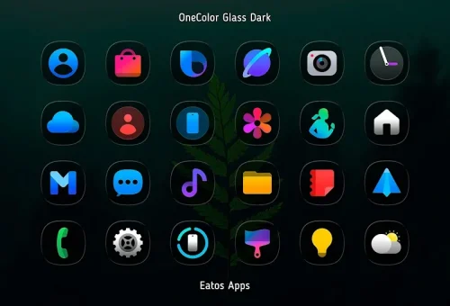 OneColor GlassDark – Icon Pack