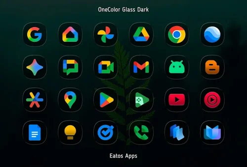 OneColor GlassDark – Icon Pack