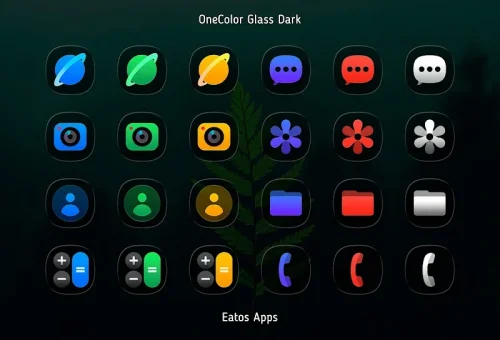 OneColor GlassDark – Icon Pack