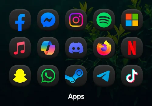 OneDark 3D – Icon Pack
