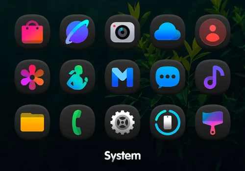 OneDark 3D – Icon Pack