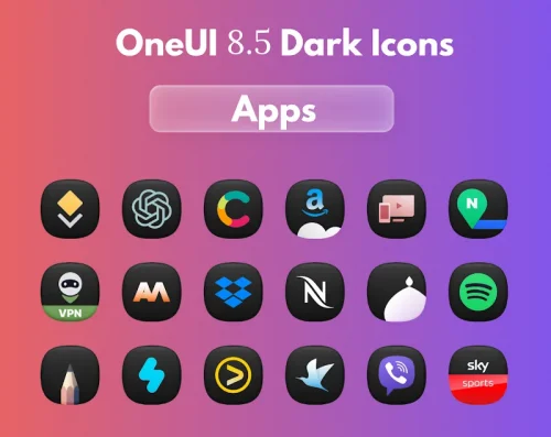OneUi 8.5 Dark Icons