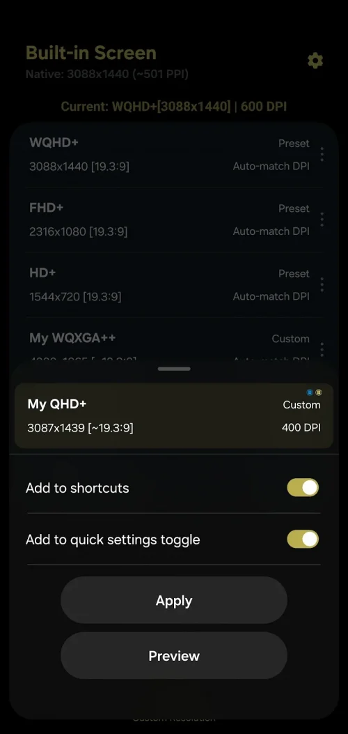 Pixels: Resolution+DPI Changer
