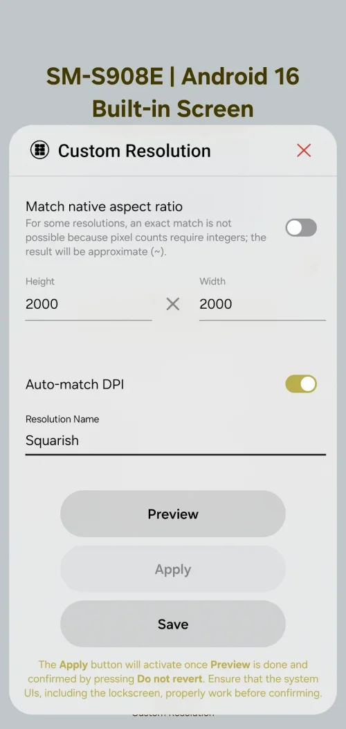 Pixels: Resolution+DPI Changer