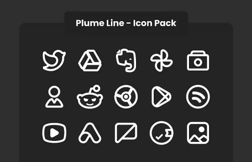 Plume Line – Icon Pack
