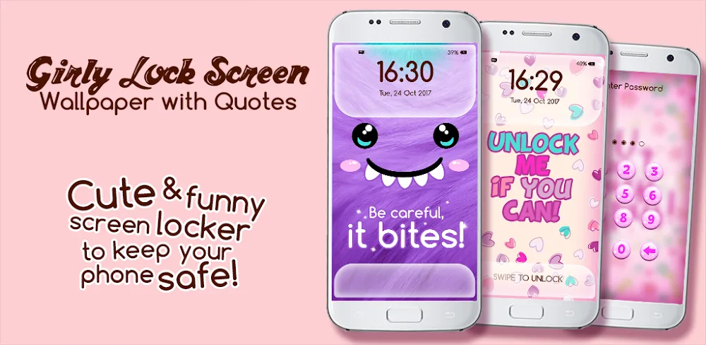 Cute Lock Screen & Wallpapers (Girly Lock Screen)