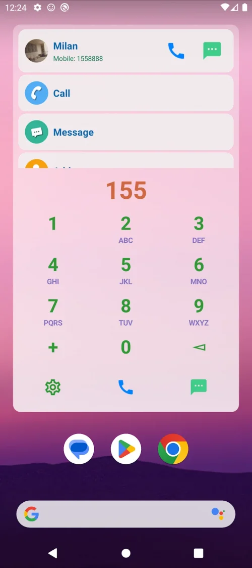 Dialer Widget