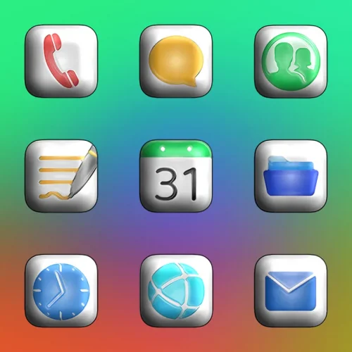 Glossy 3D – Icon Pack