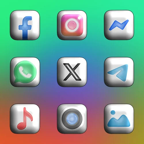 Glossy 3D – Icon Pack