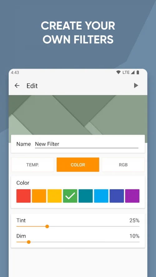Night Shift: Blue light filter