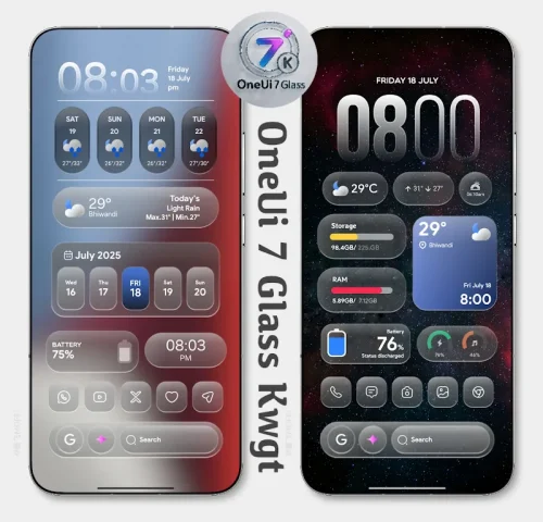 OneUi 7 Glass Kwgt