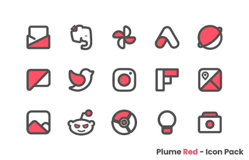 Plume Red – Icon Pack
