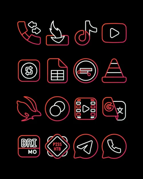 RoseLine Red – Icon Pack
