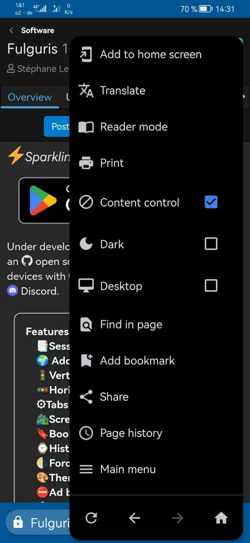 Fulguris Web Browser