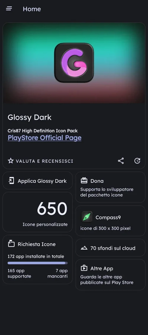Glossy Dark – Icon Pack