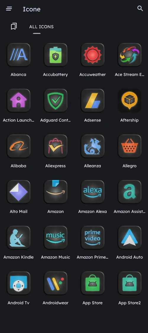 Glossy Dark – Icon Pack