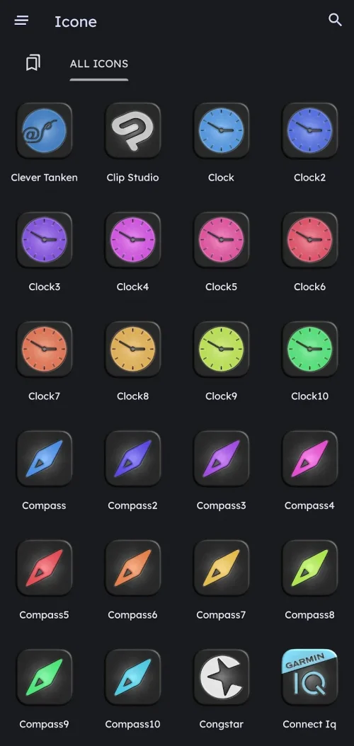 Glossy Dark – Icon Pack