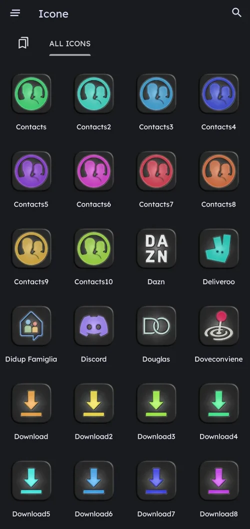 Glossy Dark – Icon Pack