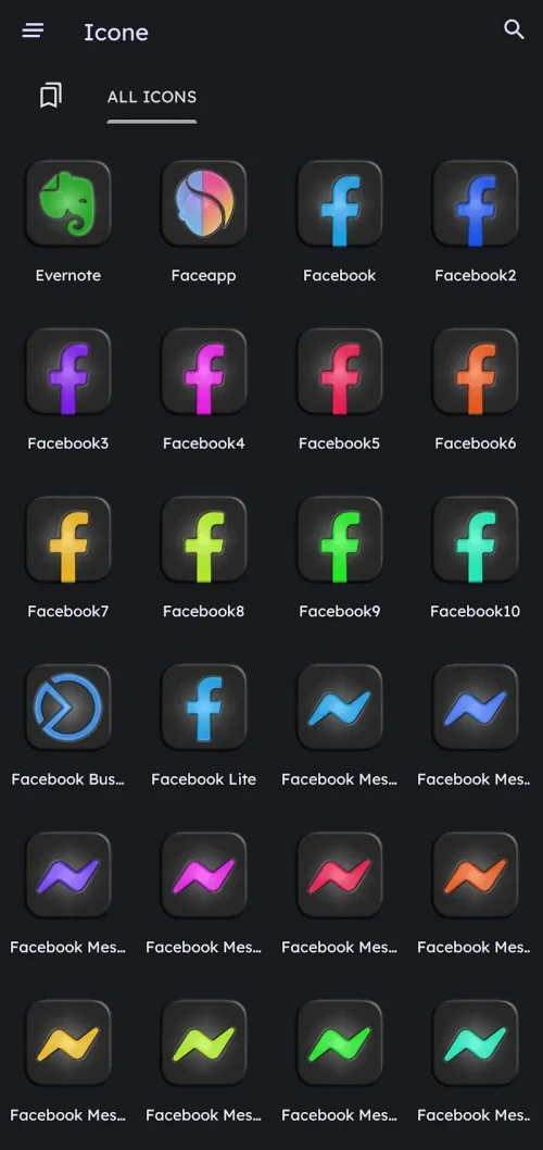 Glossy Dark – Icon Pack