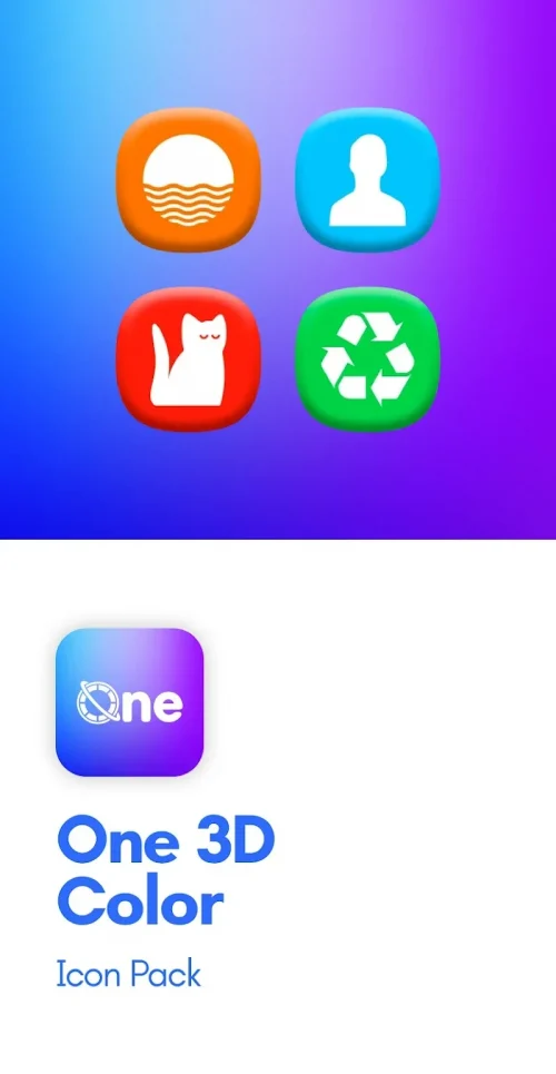 One 3D Color Icon Pack