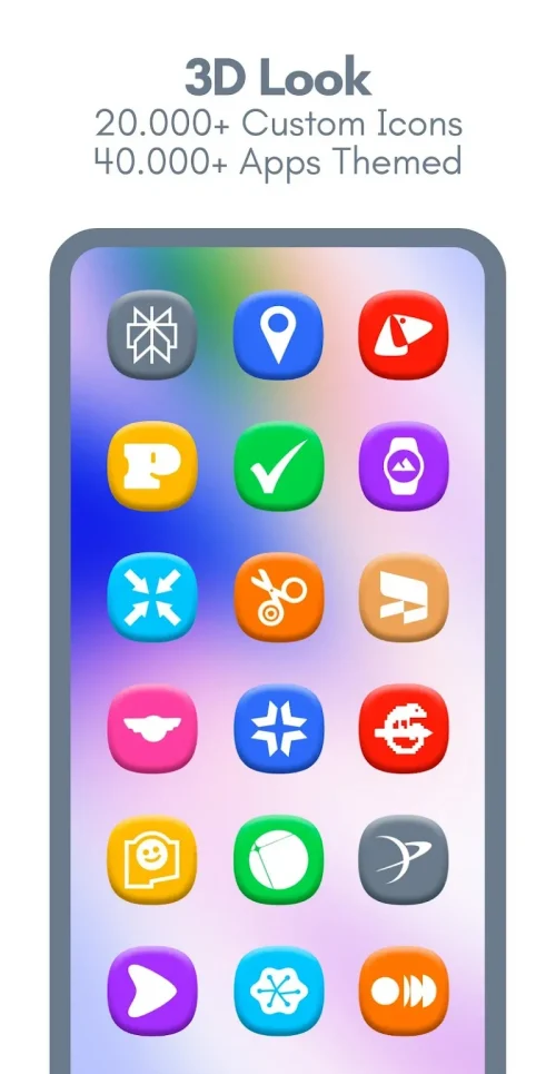 One 3D Color Icon Pack