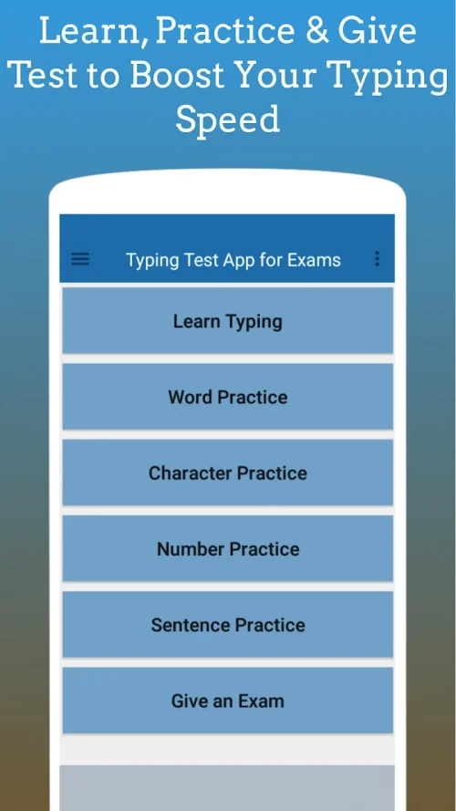 Typing Test App for Exams