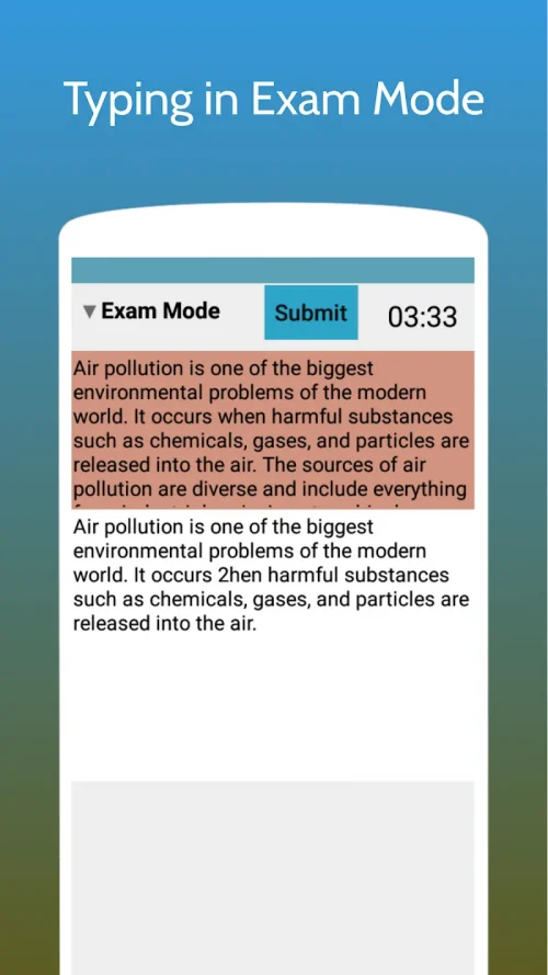 Typing Test App for Exams
